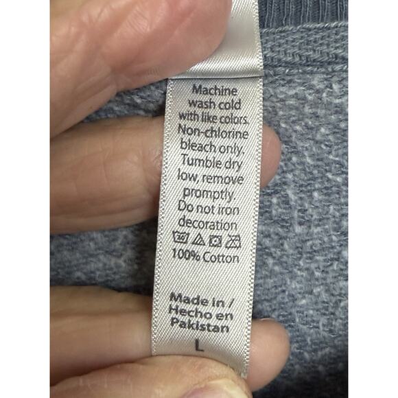 Gulf Shores Alabama “Surf Paradise” Sweatshirt Sz L Blue Beach Grunge Tropical - Picture 9 of 10